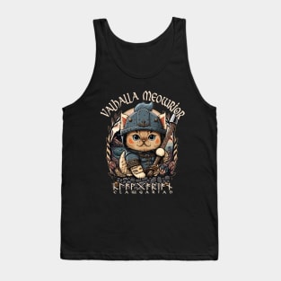 Nordic Norse Valhalla Viking Cat Warrior Tank Top